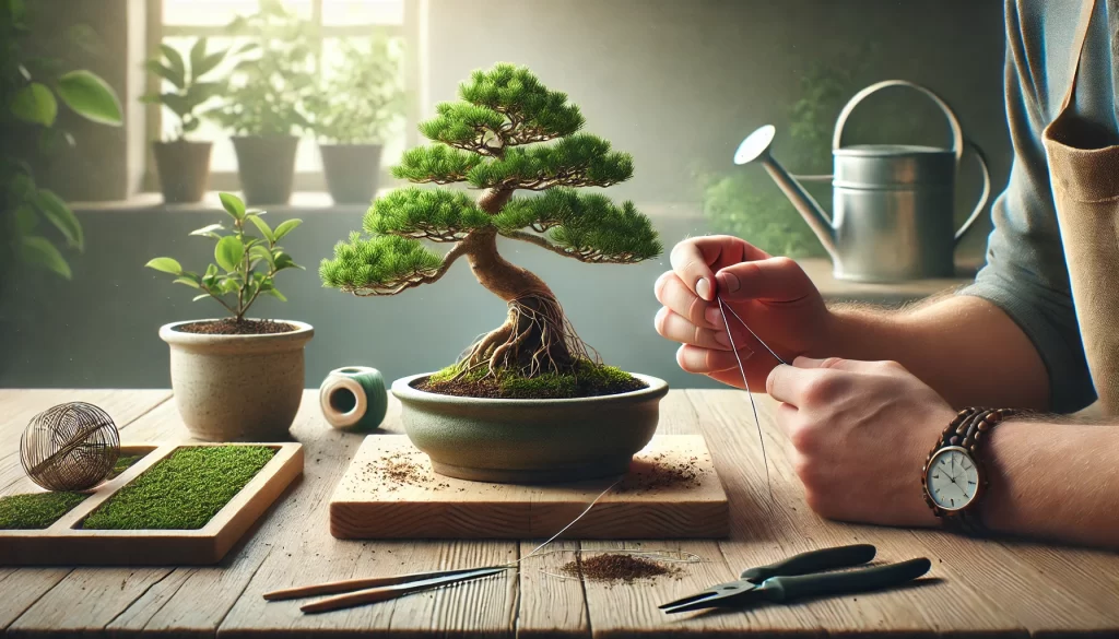 Beginner creating a bonsai tree from a nursery sapling